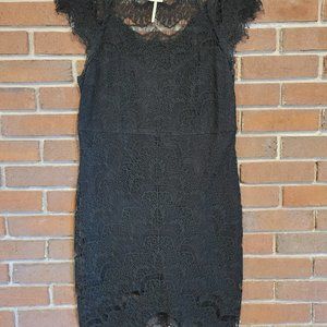 Free People Intimates Black Lace Dress - Size Large